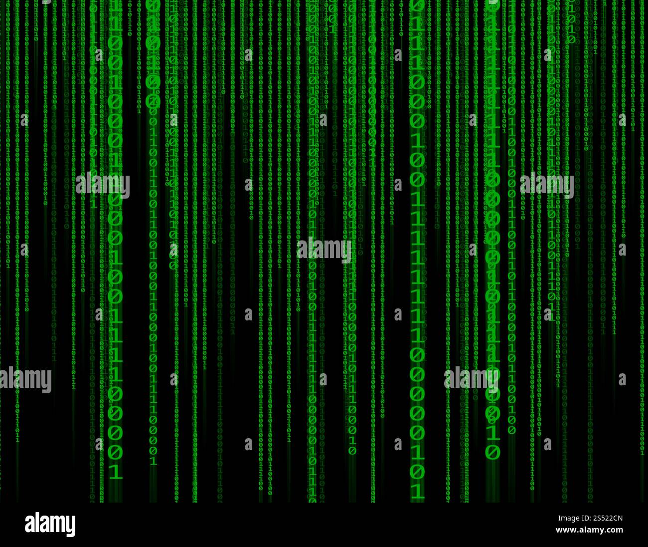 Fond binaire abstrait de technologie verte. Ordinateur binaire COD. Fond binaire abstrait de technologie verte. Code informatique binaire. Programmation Banque D'Images