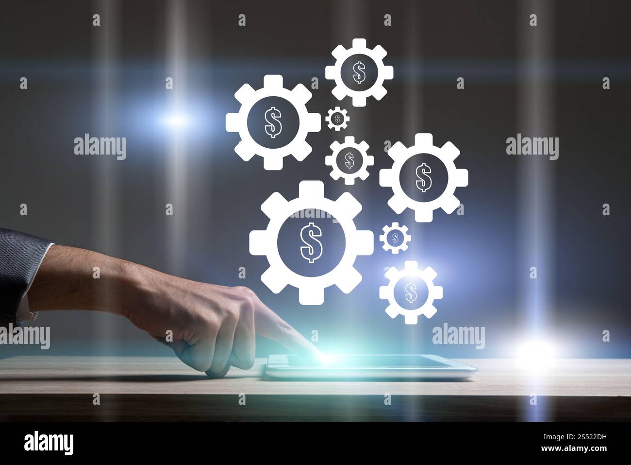 Ordinateur portable avec technologie libre de paramètre de la vitesse. Banque D'Images