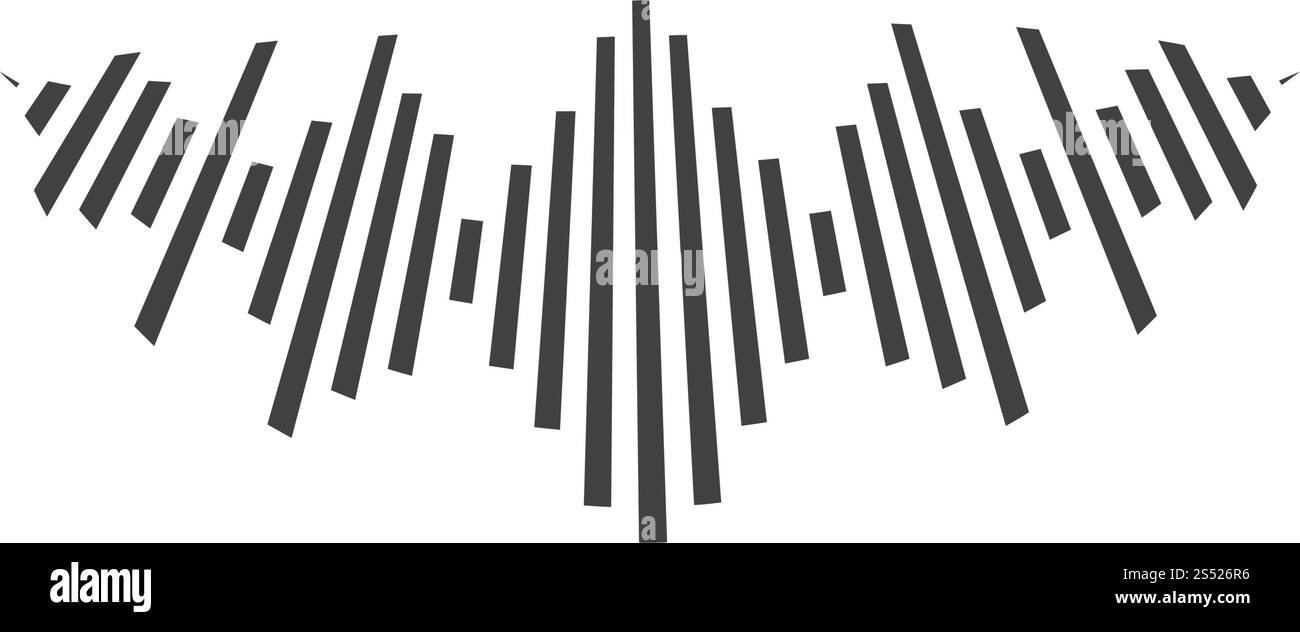 Illustration de l'onde sonore icône vecteur logo template Illustration de Vecteur