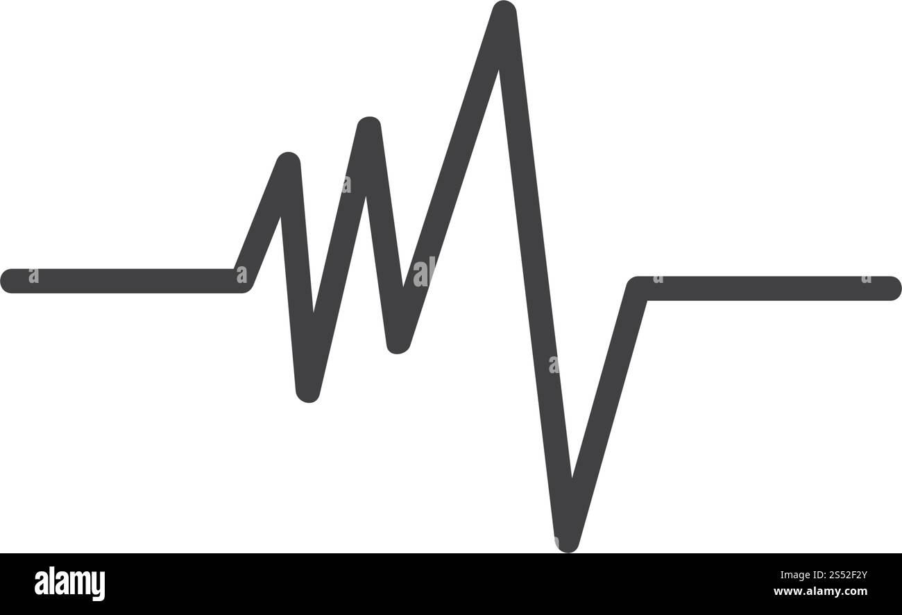 Illustration de l'onde sonore icône vecteur logo template Illustration de Vecteur