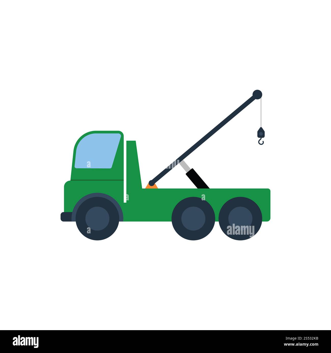 Camion de remorquage voiture icône. Télévision couleur design. Vector illustration. Banque D'Images