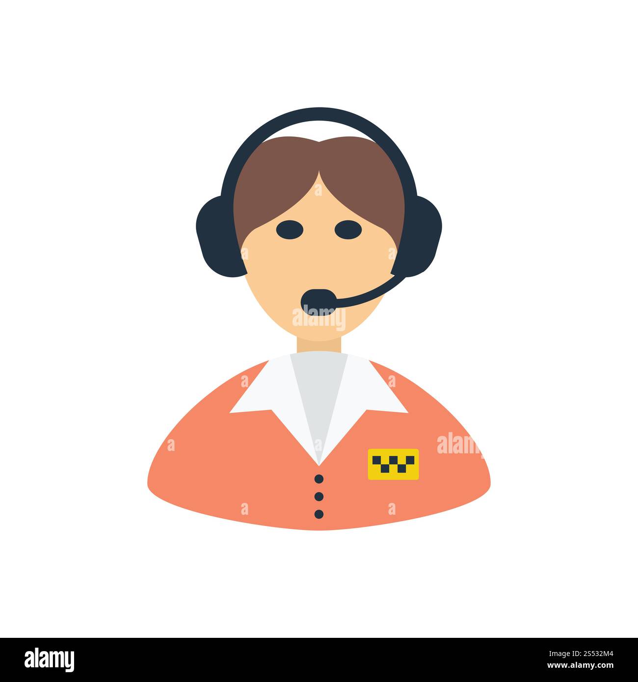 L'icône de taxi dispatcher. Télévision couleur design. Vector illustration. Banque D'Images