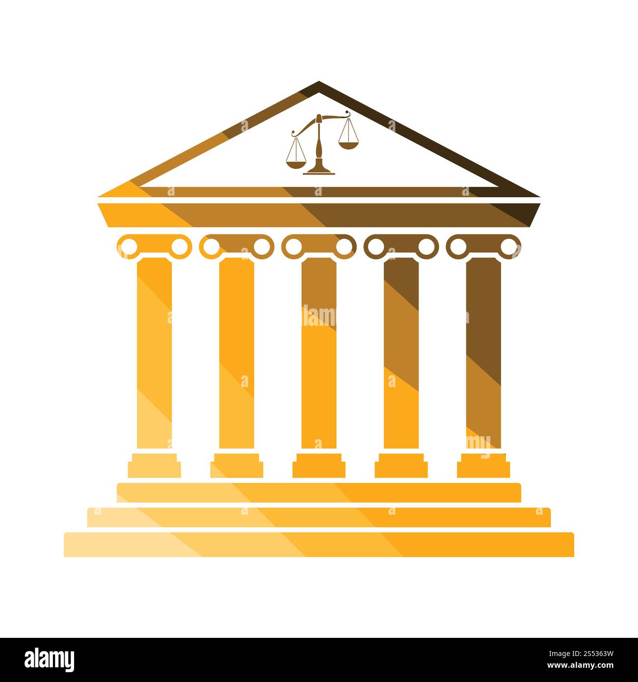 L'icône de palais. Télévision couleur design. Vector illustration. Banque D'Images