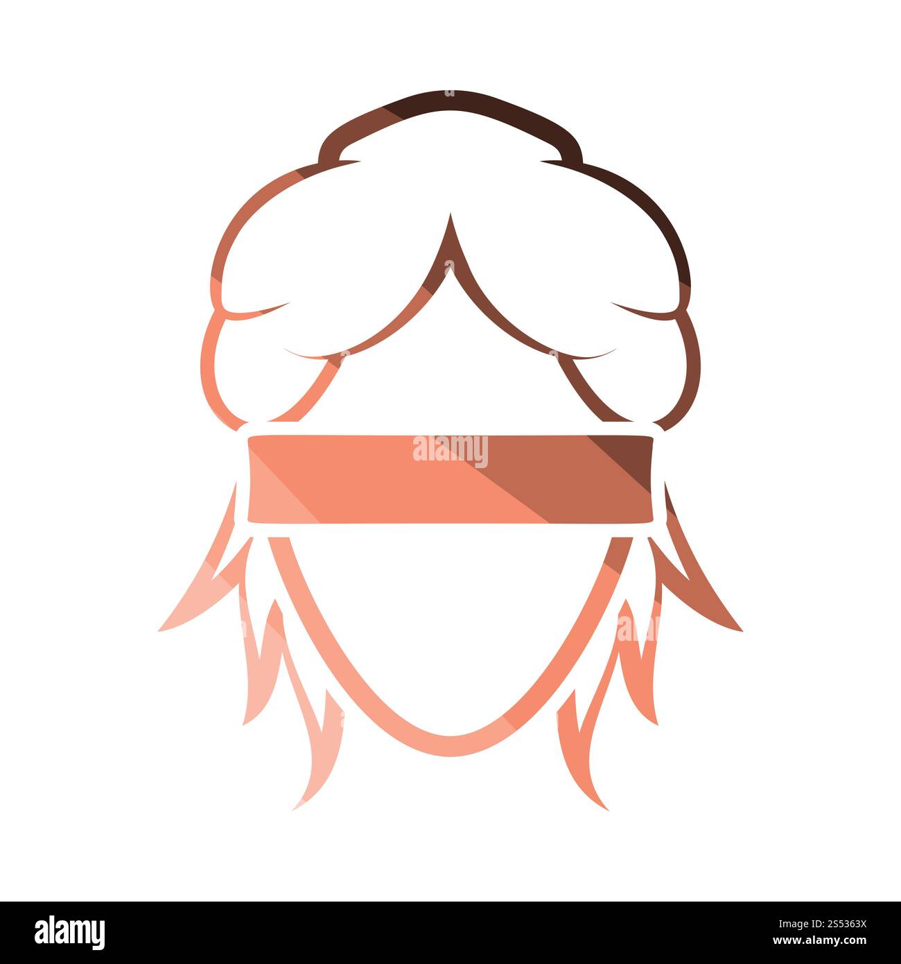 Femida L'icône de la tête. Télévision couleur design. Vector illustration. Banque D'Images