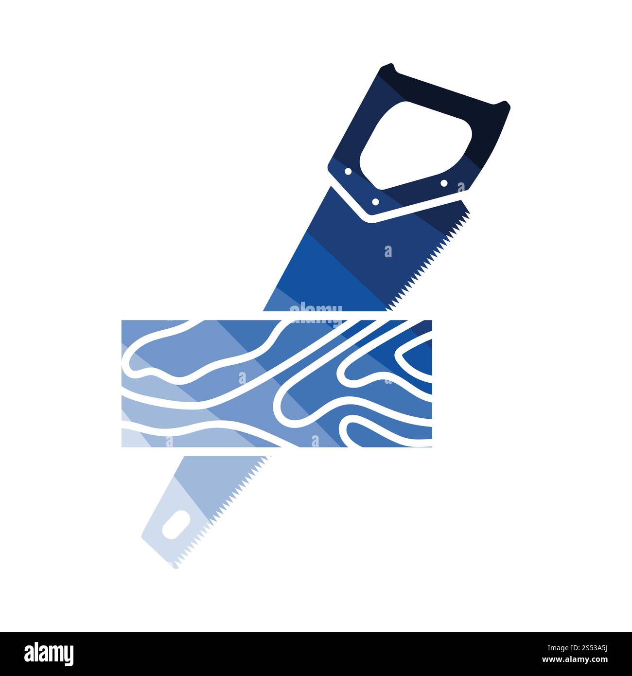 Une planche de coupe scie à icône. Télévision couleur design. Vector illustration. Banque D'Images