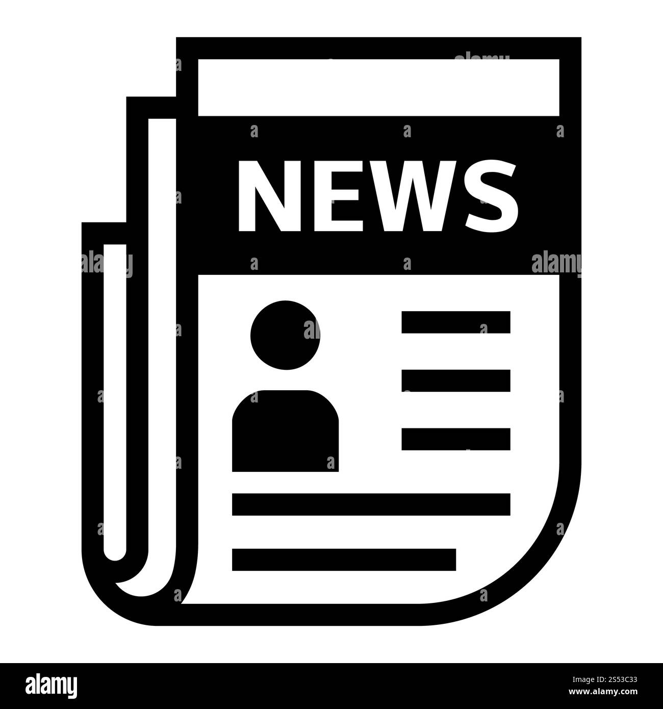 Icône d'élection de journal. Illustration simple de l'icône de vecteur d'élection de journal pour la conception de Web isolé sur fond blanc. Icône d'élection de journal, Banque D'Images