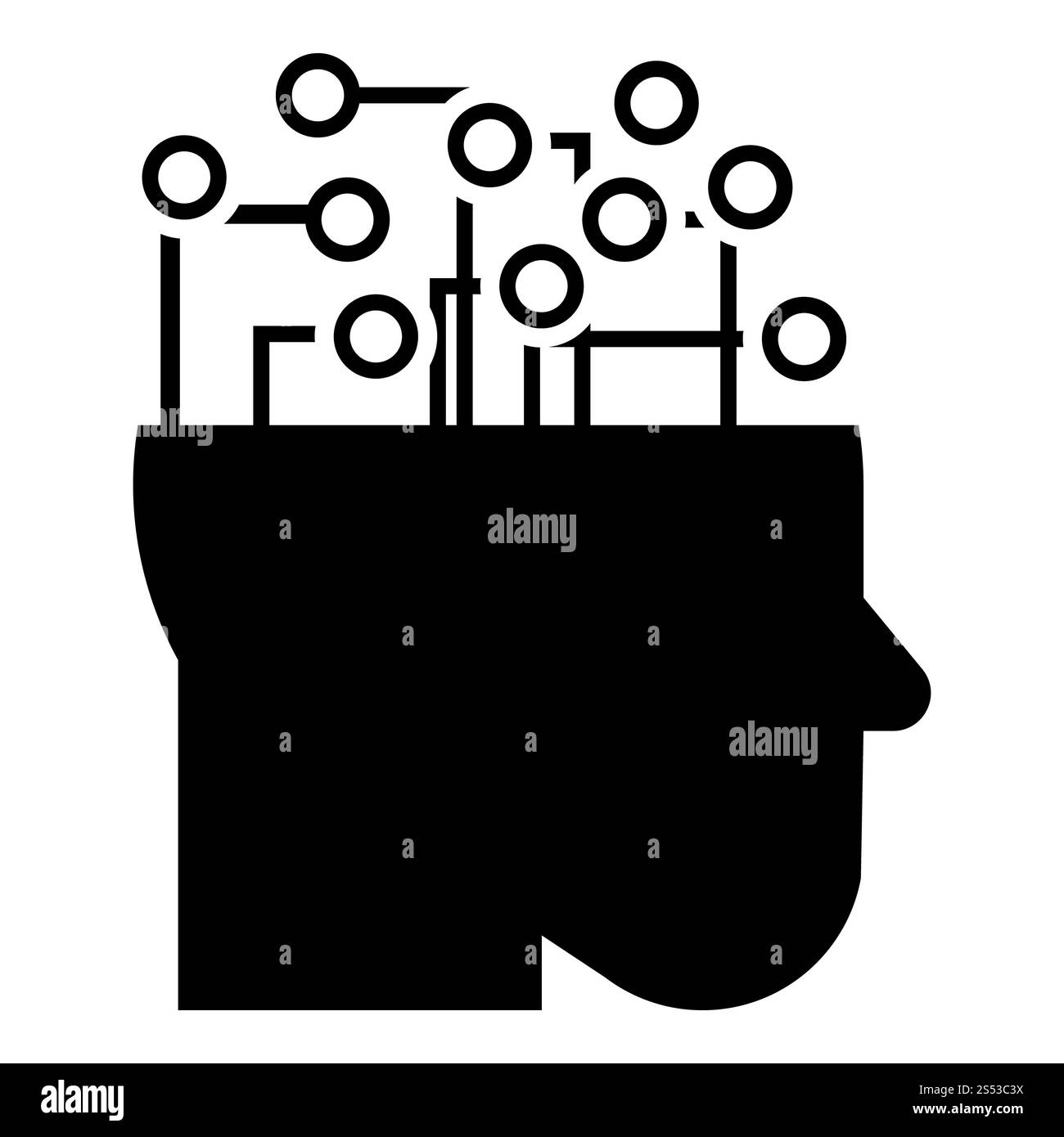 Icône Smart Brain Mind. Illustration simple de l'icône intelligente de vecteur d'esprit de cerveau pour la conception de Web isolé sur fond blanc. Icône Smart Brain Mind, simple Banque D'Images