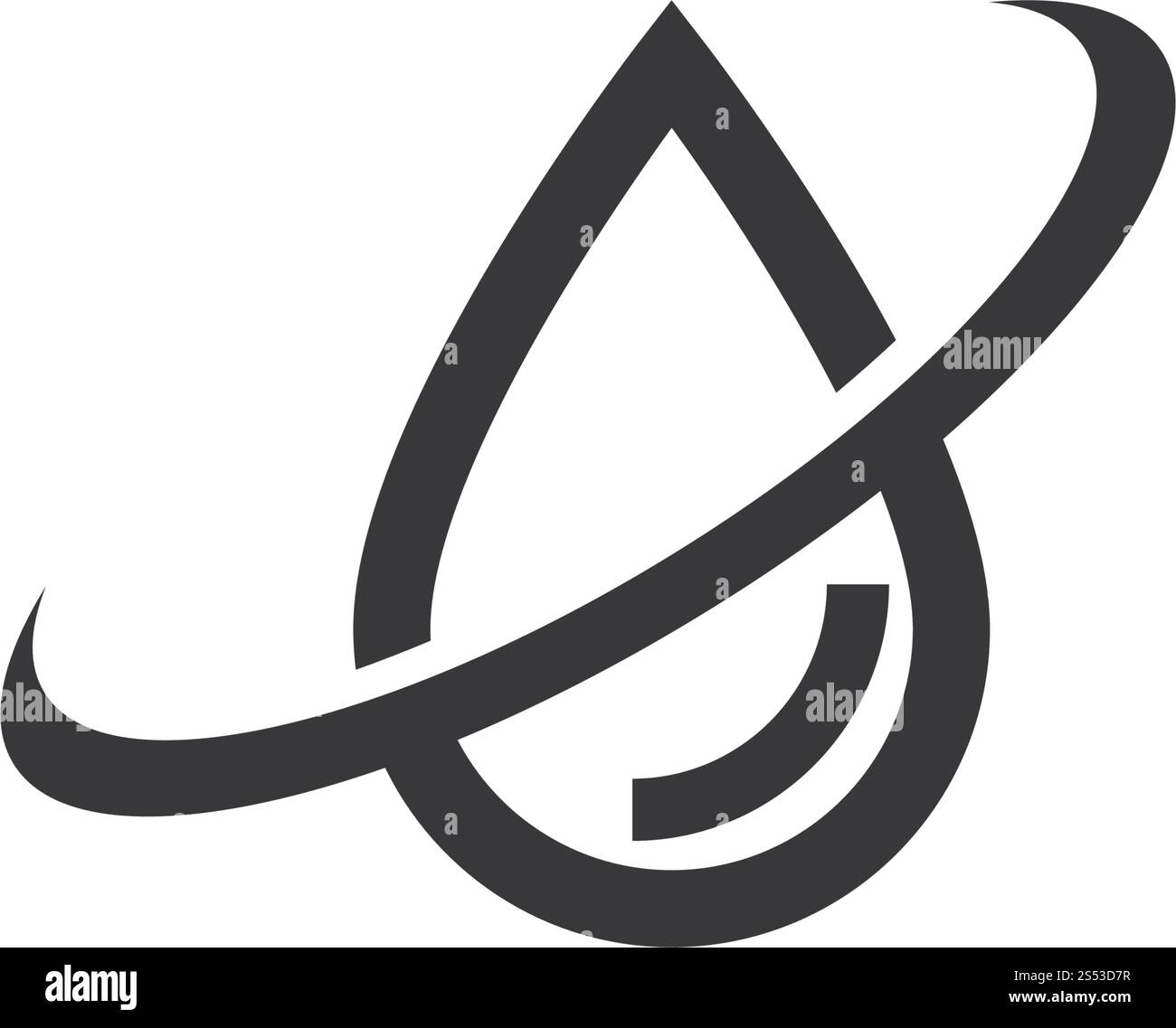 Goutte d'eau Modèle Logo vector illustration design Illustration de Vecteur