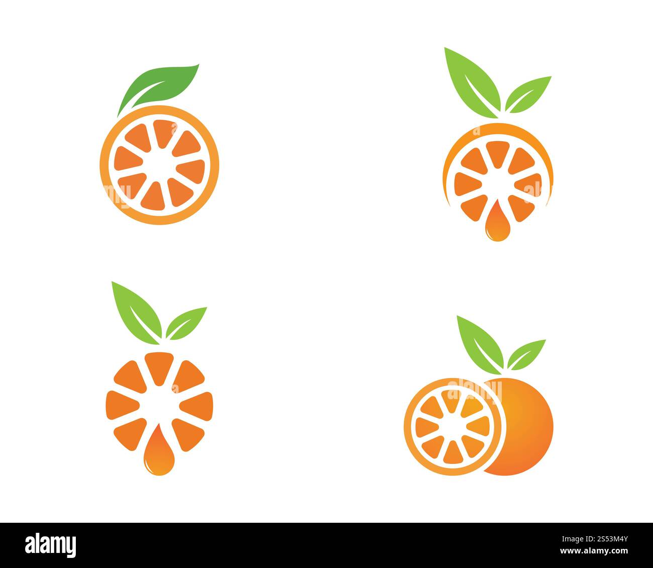 Logo orange illustration vectorielle Banque D'Images