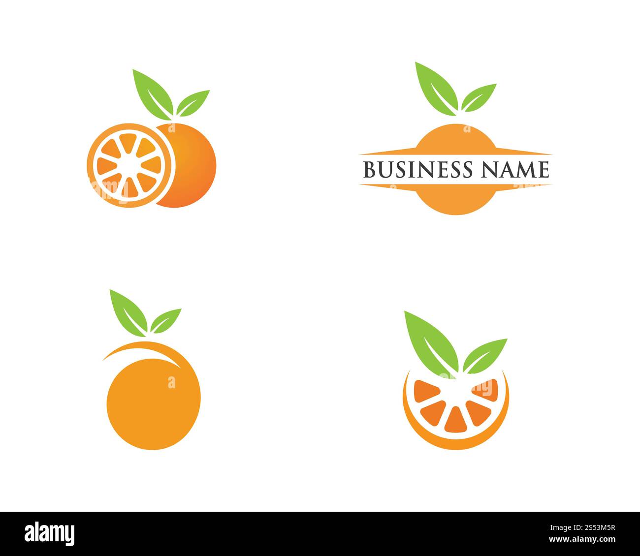 Logo orange illustration vectorielle Banque D'Images