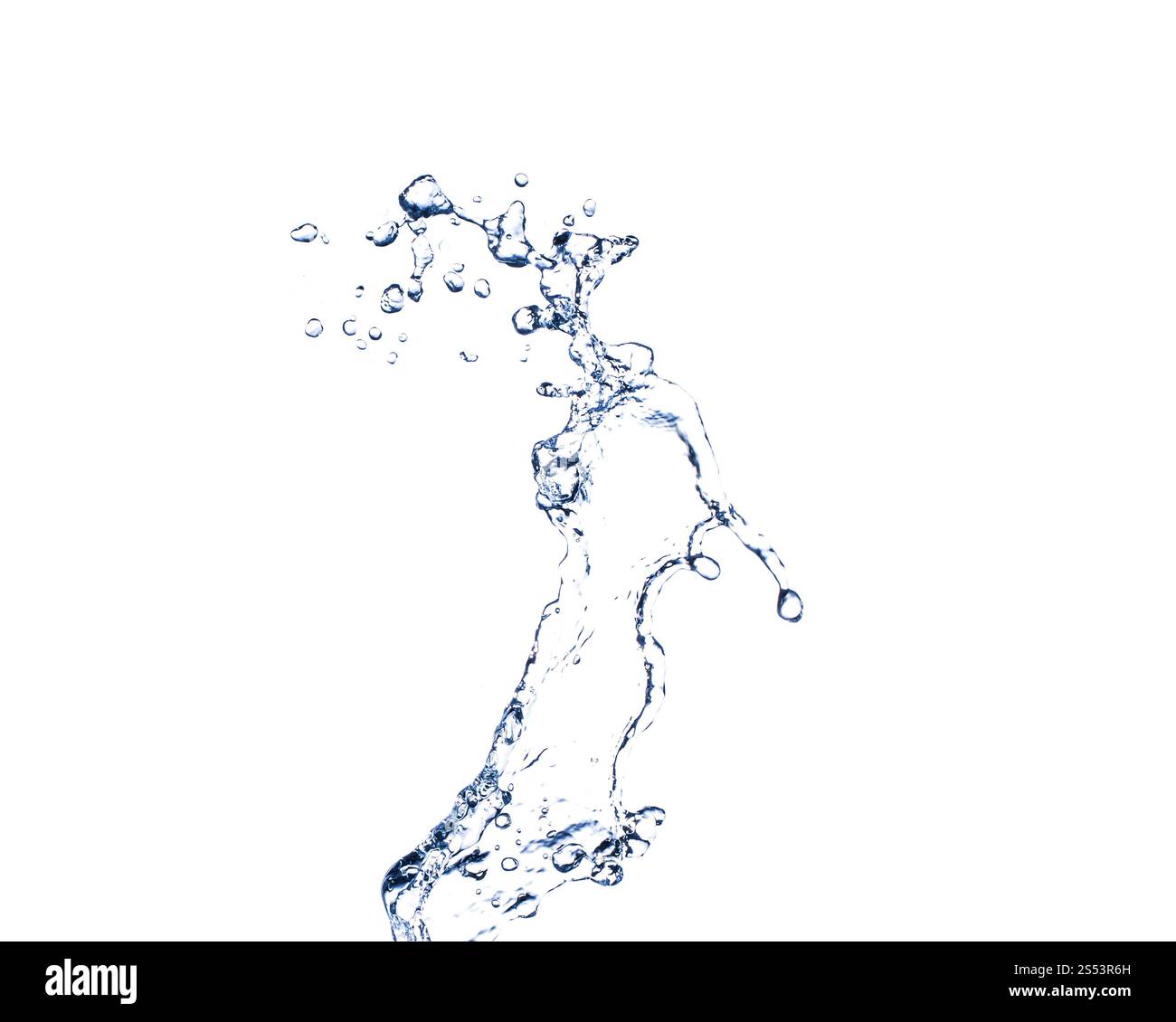 Les éclaboussures d'eau isolé sur fond blanc Banque D'Images