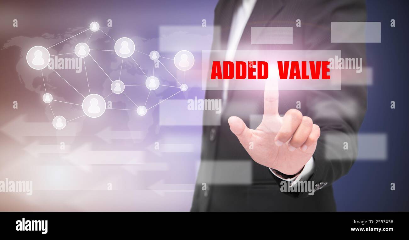 Touche manuelle Ajout du texte de la vanne, du concept commercial Banque D'Images