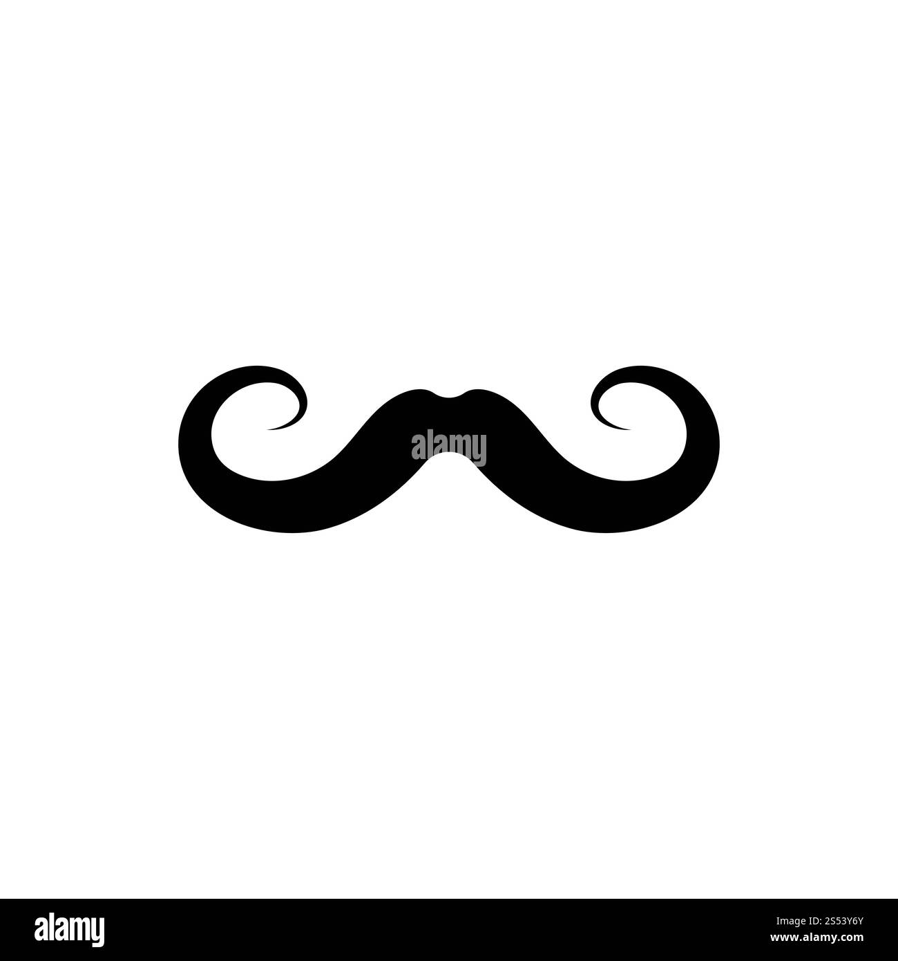 conception vectorielle de modèle d'icône de moustache Banque D'Images