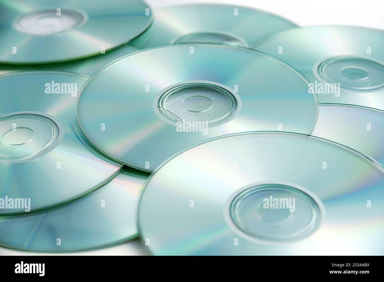 Fond d'écran de pile de CD vierge, DVD. Pile de CD, DVD Banque D'Images