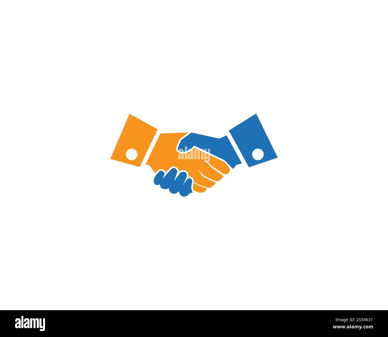 Modèle de logo Hand Shake Banque D'Images