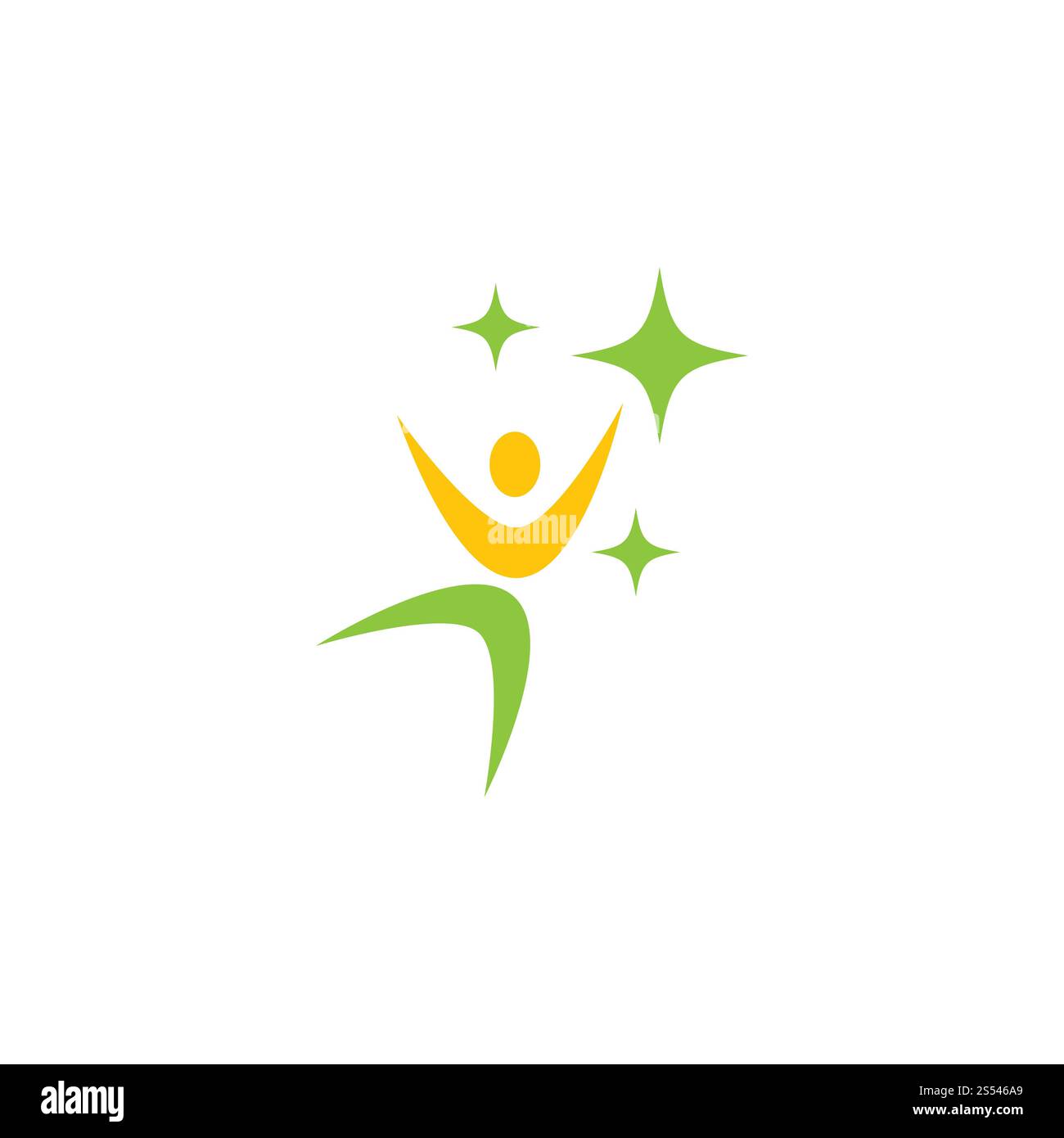 Icône de vecteur modèle de logo de personnes saines Banque D'Images