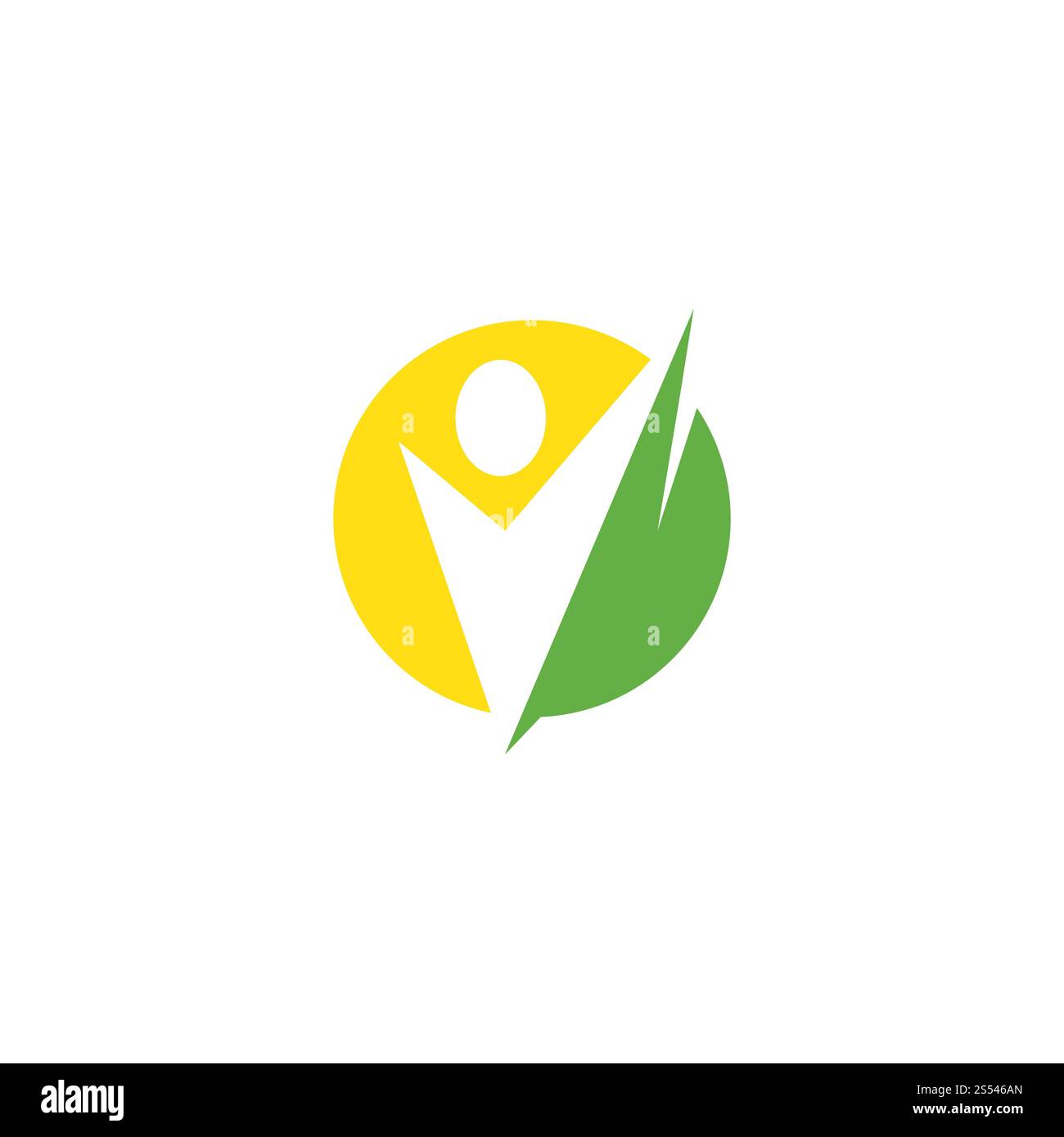 Icône de vecteur modèle de logo de personnes saines Banque D'Images