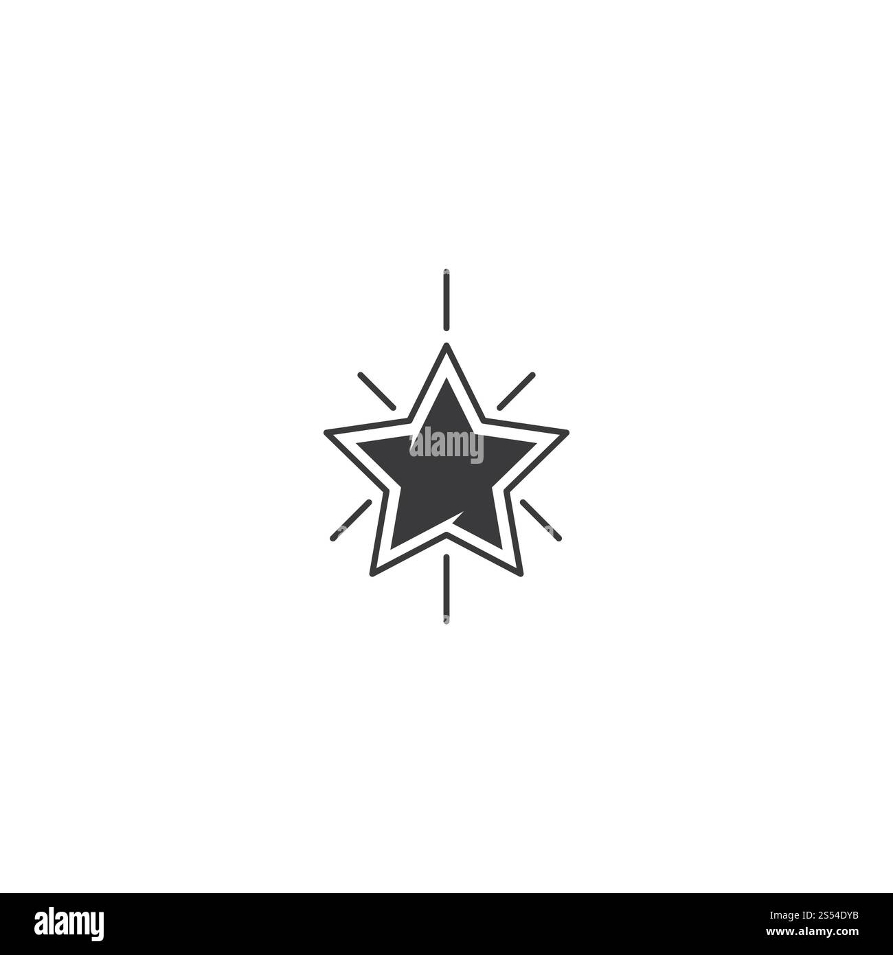 Logo Star icône vecteur modèle illustration design Banque D'Images
