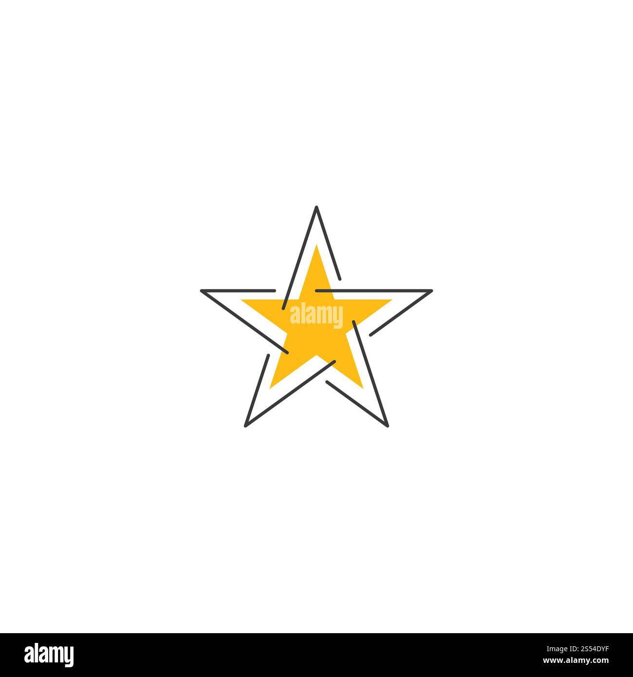 Logo Star icône vecteur modèle illustration design Banque D'Images