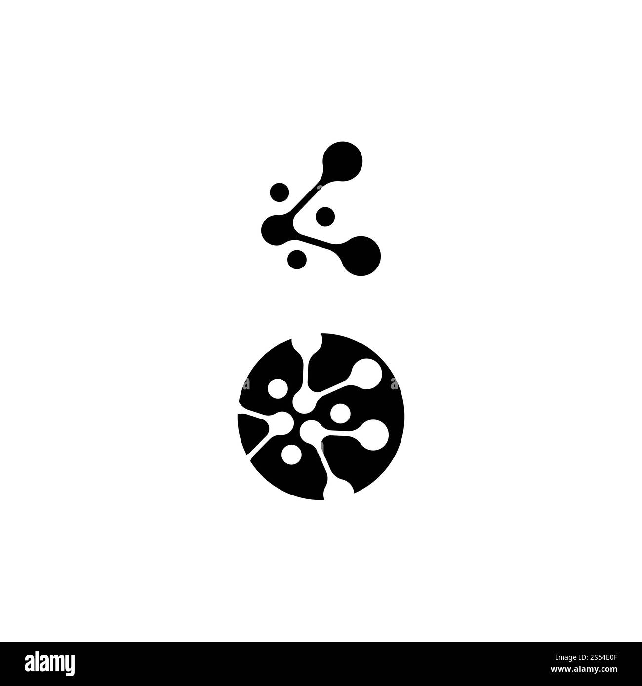 Symbole molécule modèle logo vector illustration design Banque D'Images