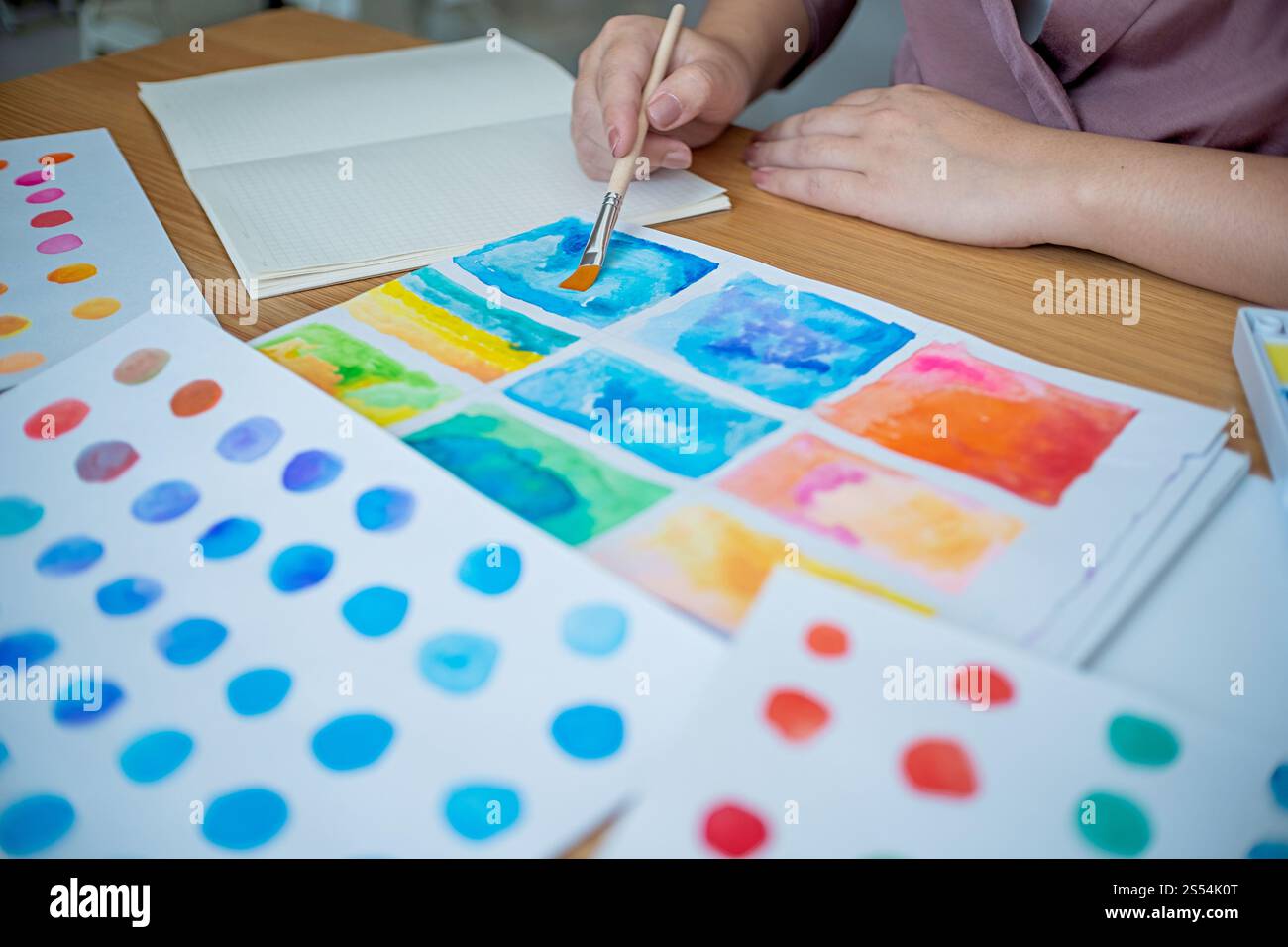 Artiste dessin Creative Designer avec outil artistique Banque D'Images