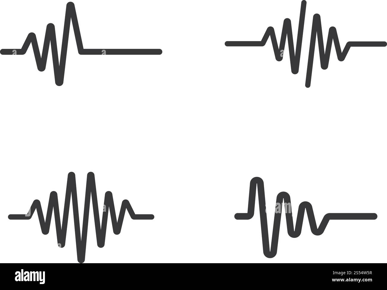Illustration de l'onde sonore icône vecteur logo template Illustration de Vecteur