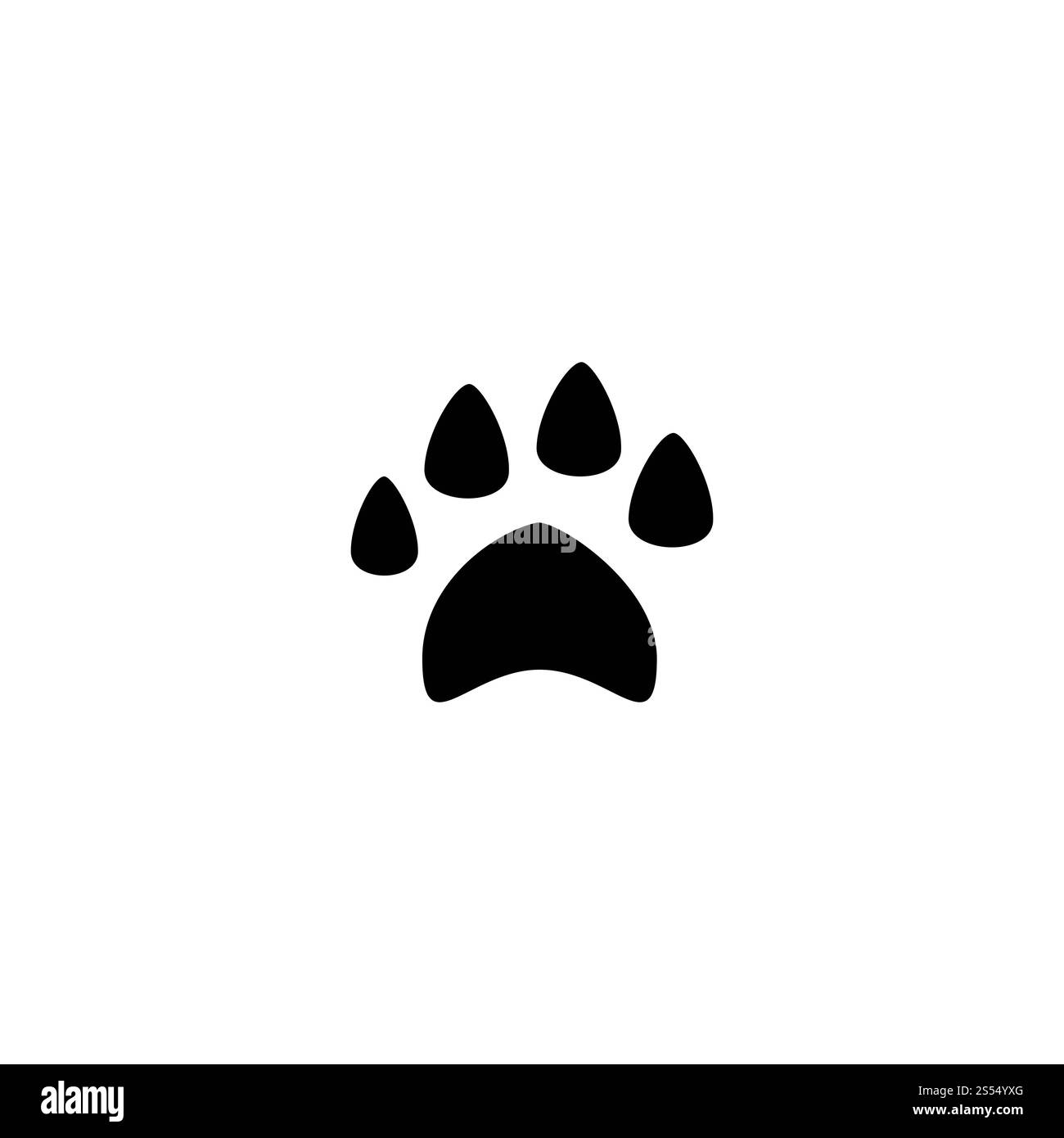 Modèle vectoriel du logo Paw Banque D'Images