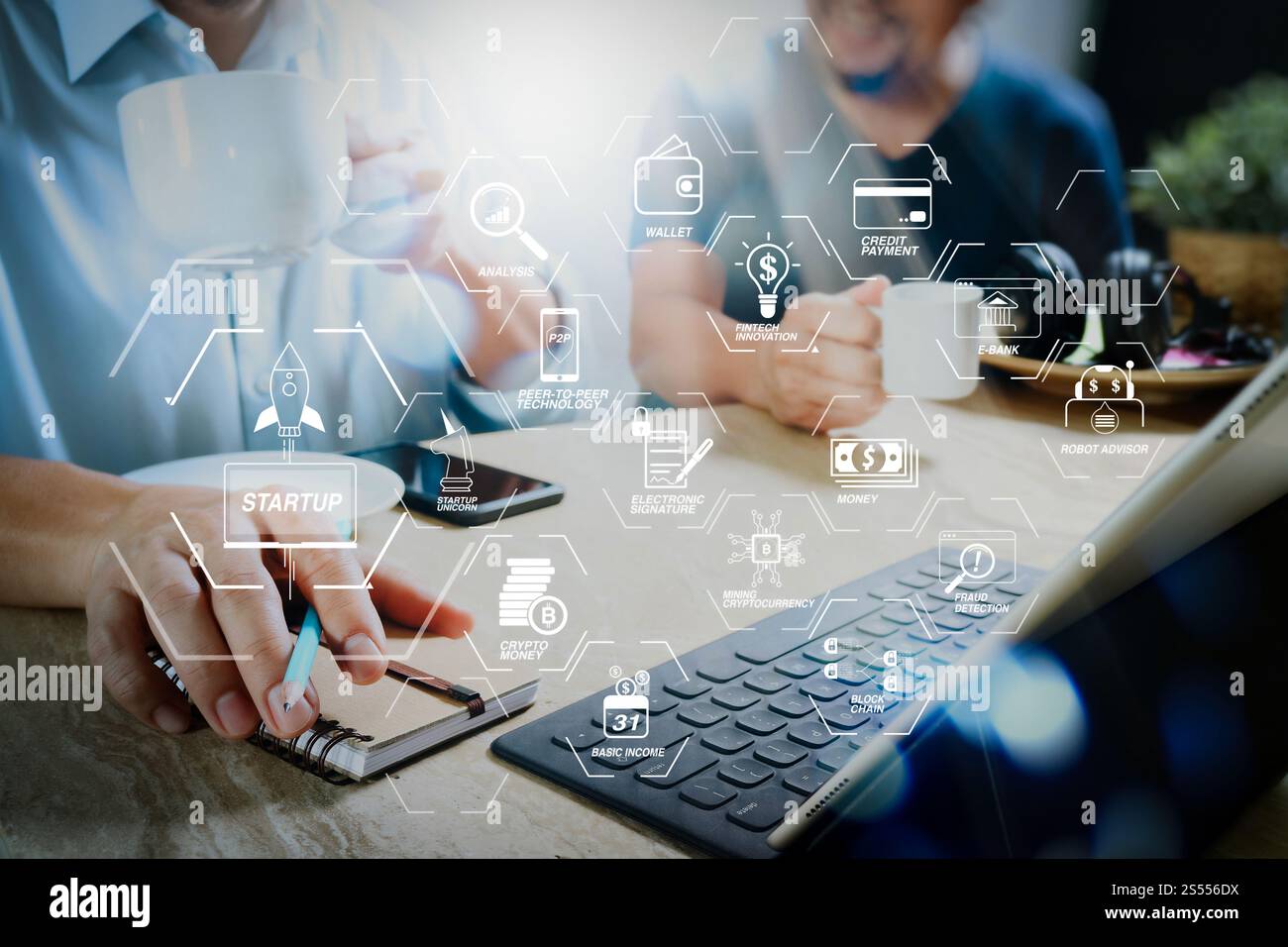 Organigramme de technologie financière et crypto-monnaie de minage de revenu de base avec démarrage blockchain UNICORN crypto money Virtual agram.co site de travail Banque D'Images