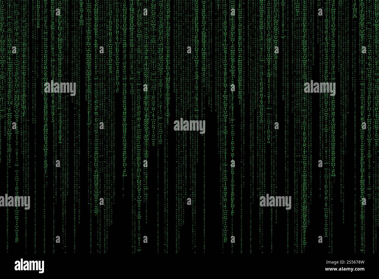 Abstract green technology background. binaire code informatique. Codage ,programmation ,Hacker concept. Banque D'Images