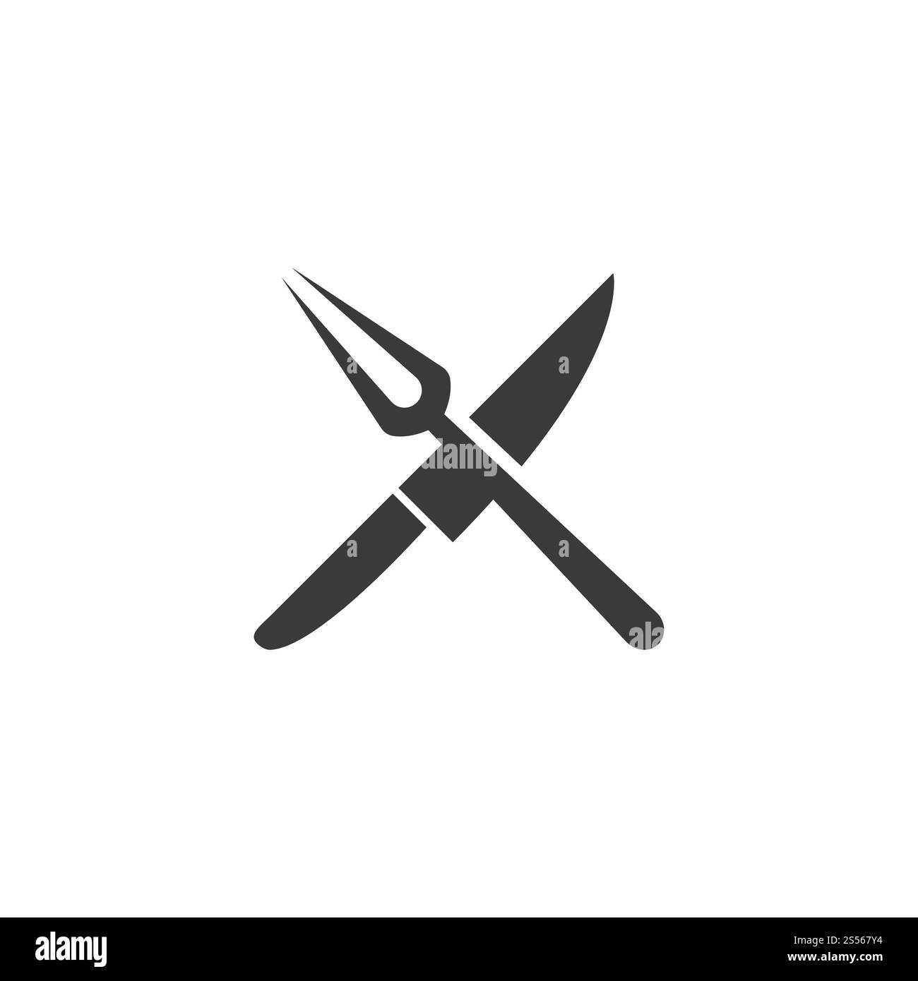 Cuisine icône outils de cuisine Vector conception plate Banque D'Images