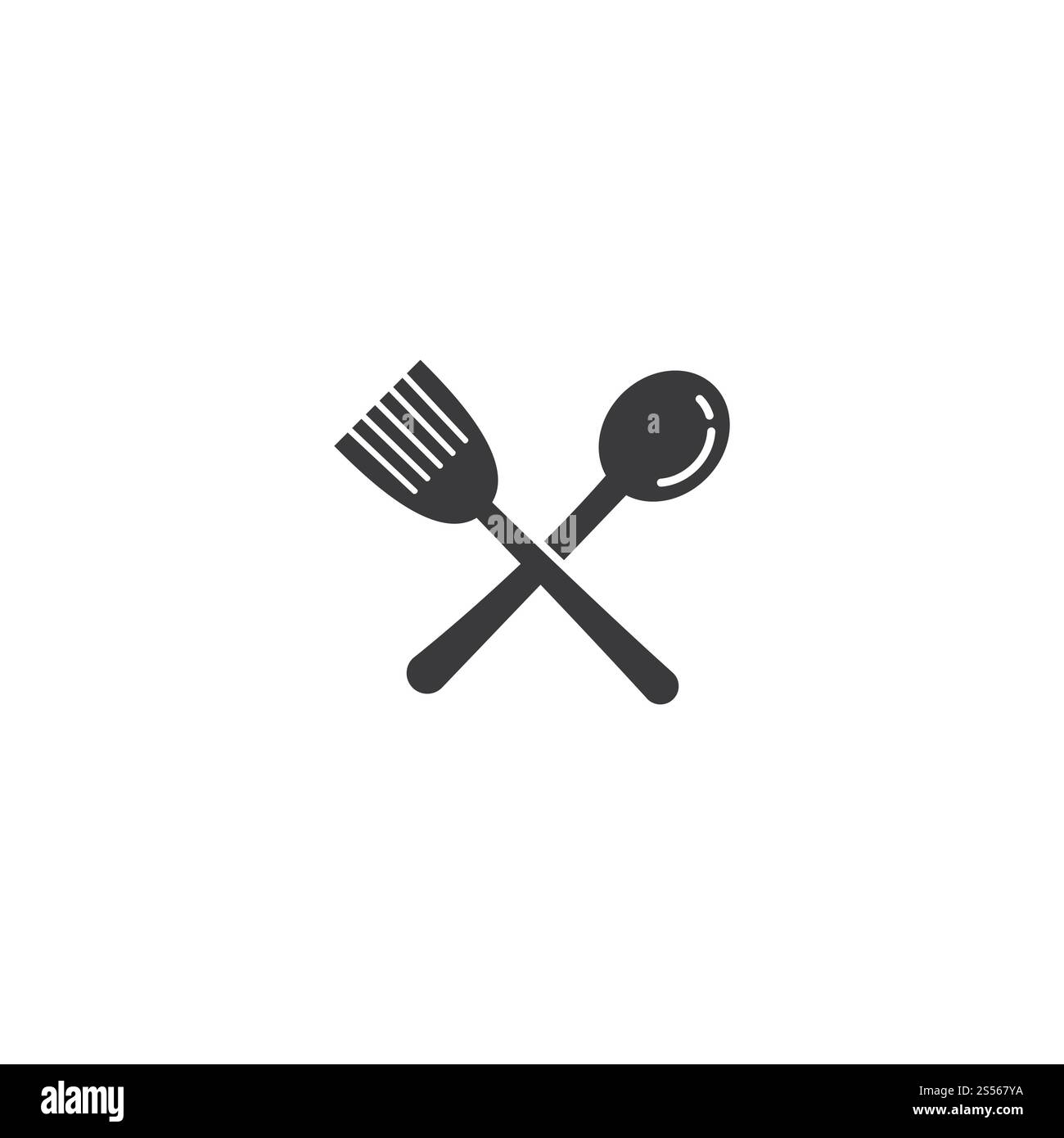Cuisine icône outils de cuisine Vector conception plate Banque D'Images