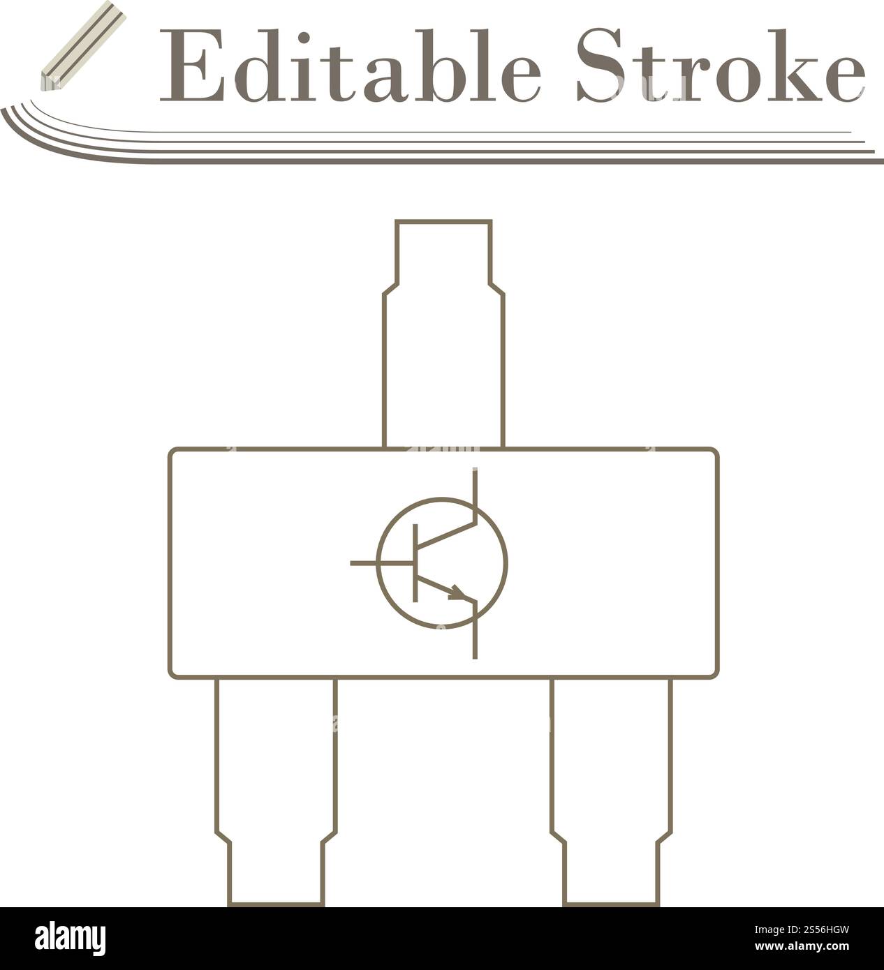 Transistor cms Icône. Conception simple course éditable. Vector Illustration. Illustration de Vecteur