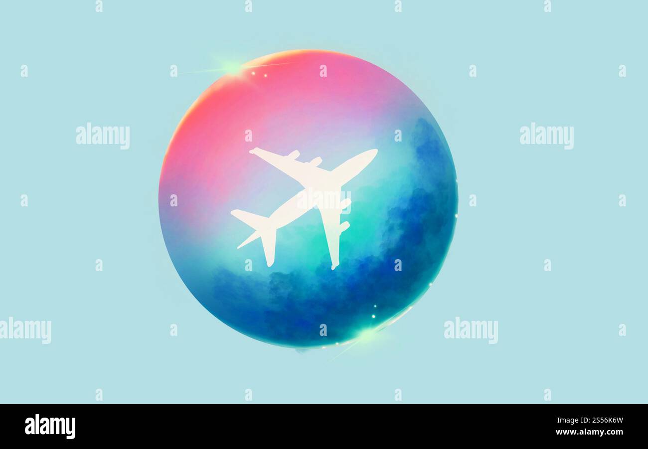 Les bulles de voyage sont une nouvelle norme. Avenir du voyage sélectionnez un groupe de voyageurs de certains pays le coronavirus a été contenu dans les pays voisins Banque D'Images