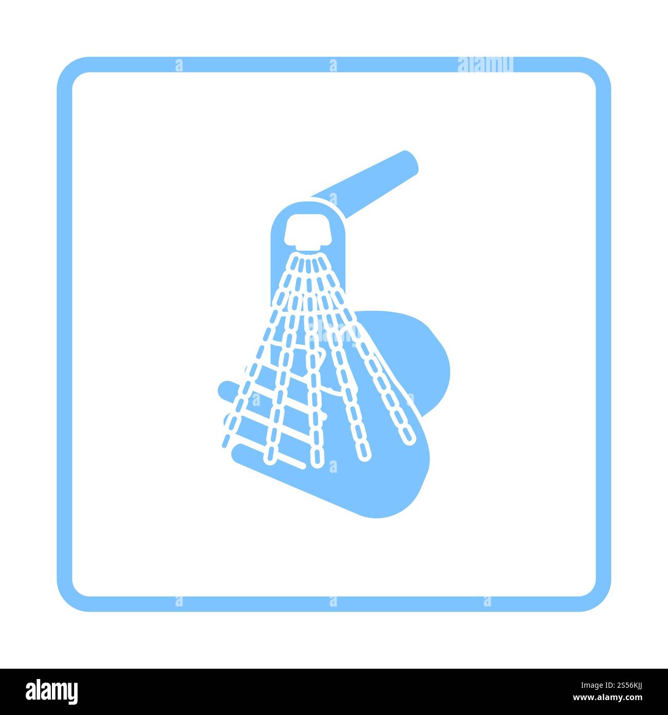 Icône lavage des mains. Design Blue Frame. Illustration vectorielle. Banque D'Images