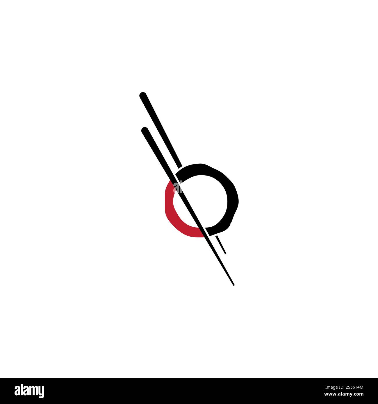 Logo de restaurant moderne sushi Banque D'Images