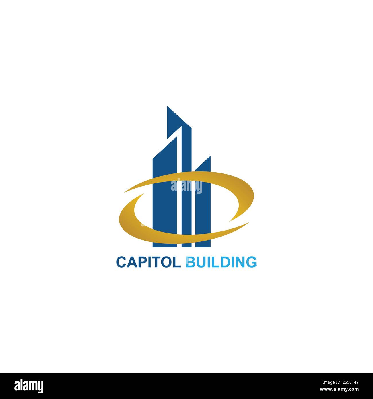 logo du bâtiment du capitole icône vectorielle Banque D'Images
