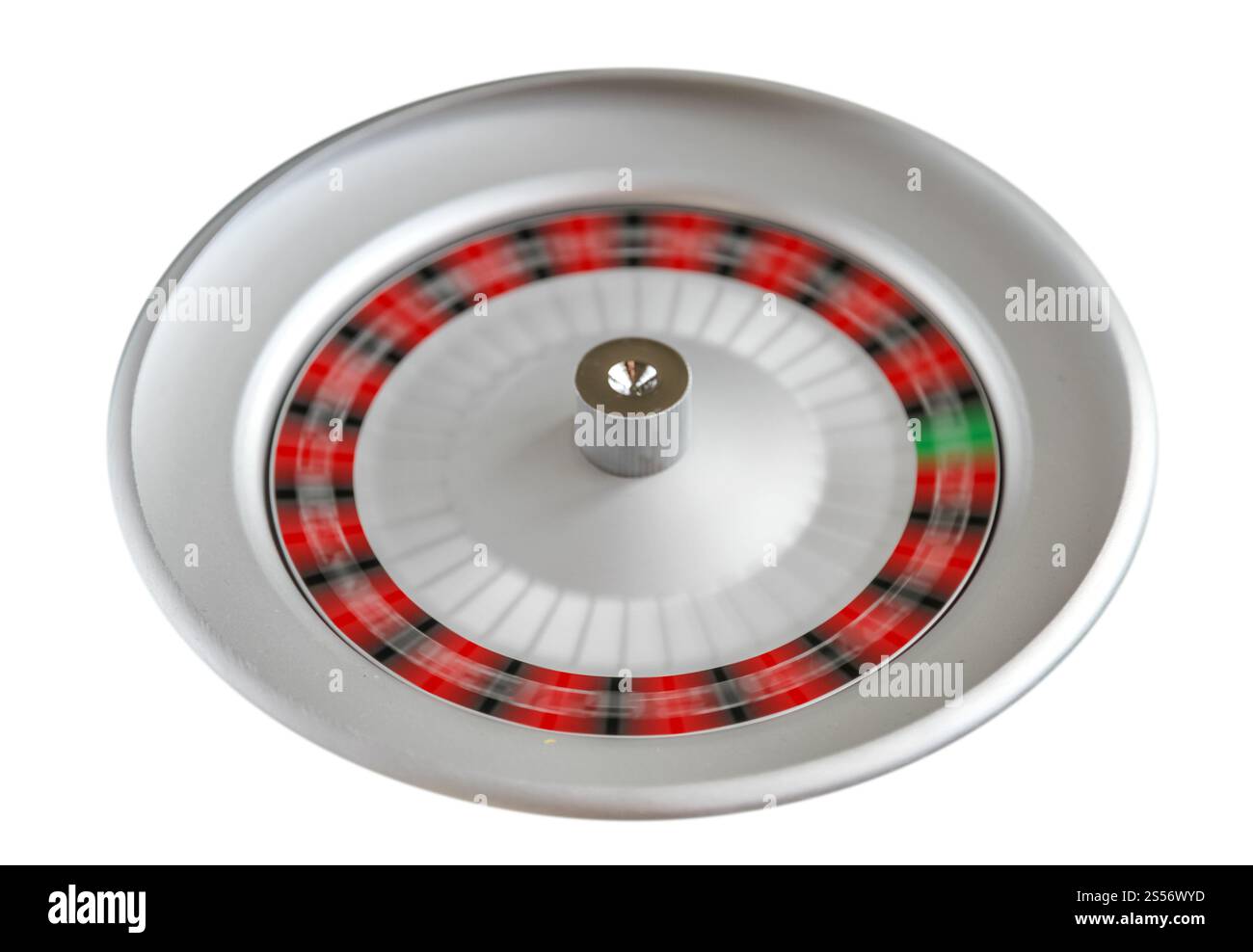La roue de roulette de casino isolé sur fond blanc Banque D'Images
