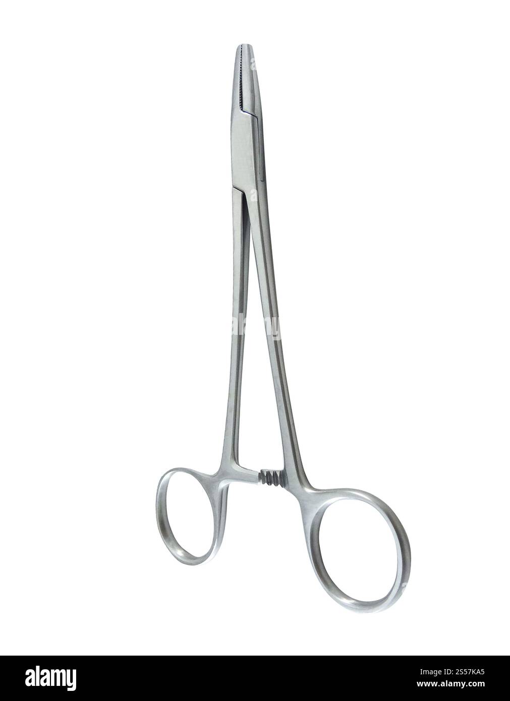 instrument chirurgical isolé sur fond blanc. instrument chirurgical Banque D'Images