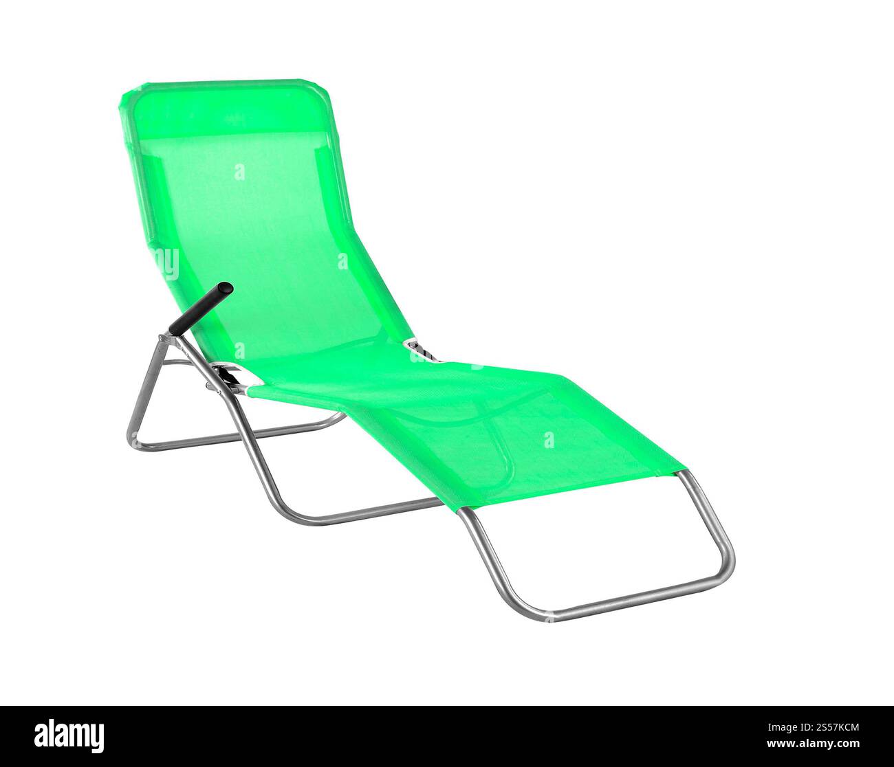 chaise longue isolée sur fond blanc. chaise longue isolée sur blanc Banque D'Images