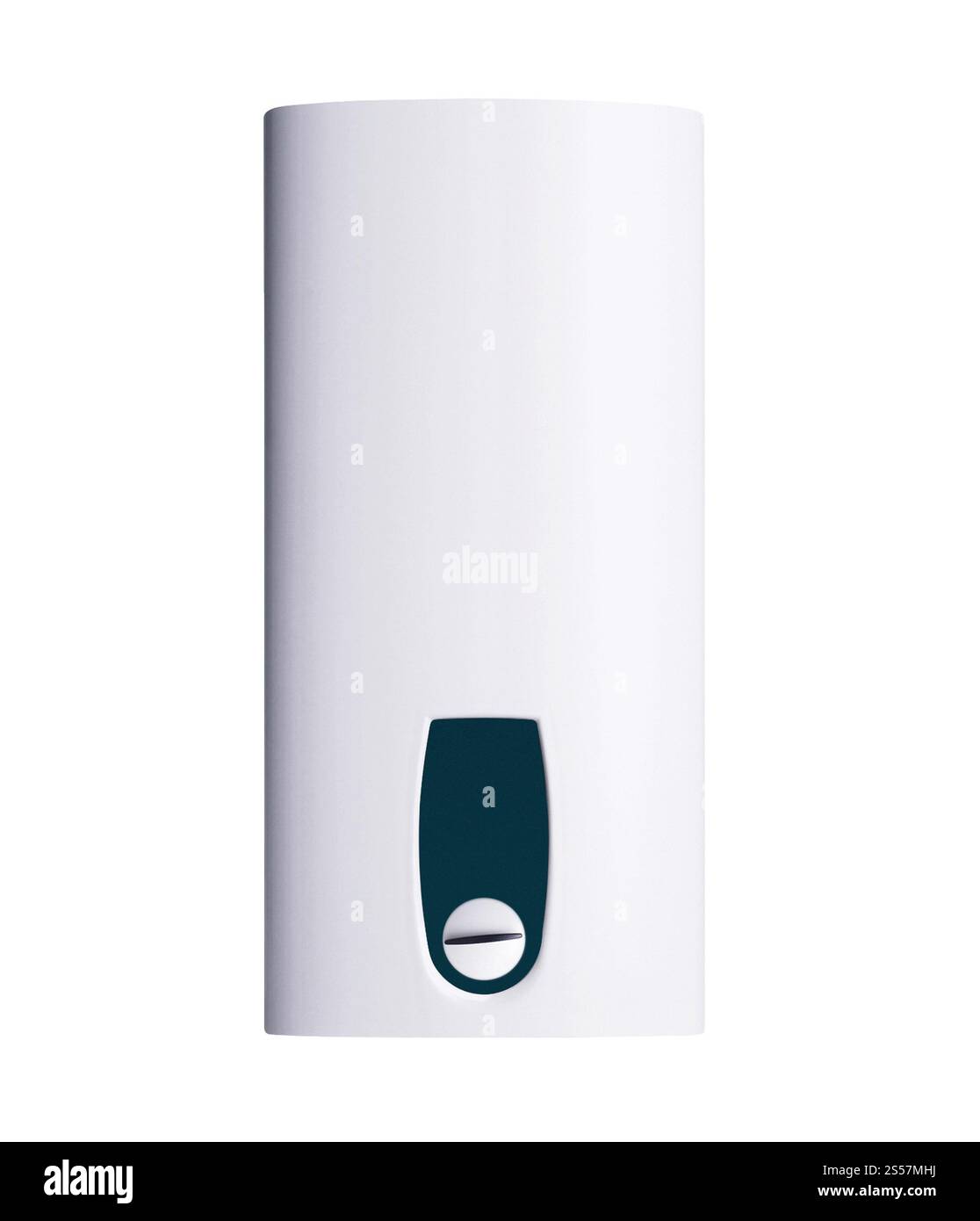 Chaudière à gaz blanche isolée sur fond blanc. Chaudière à gaz blanc Banque D'Images