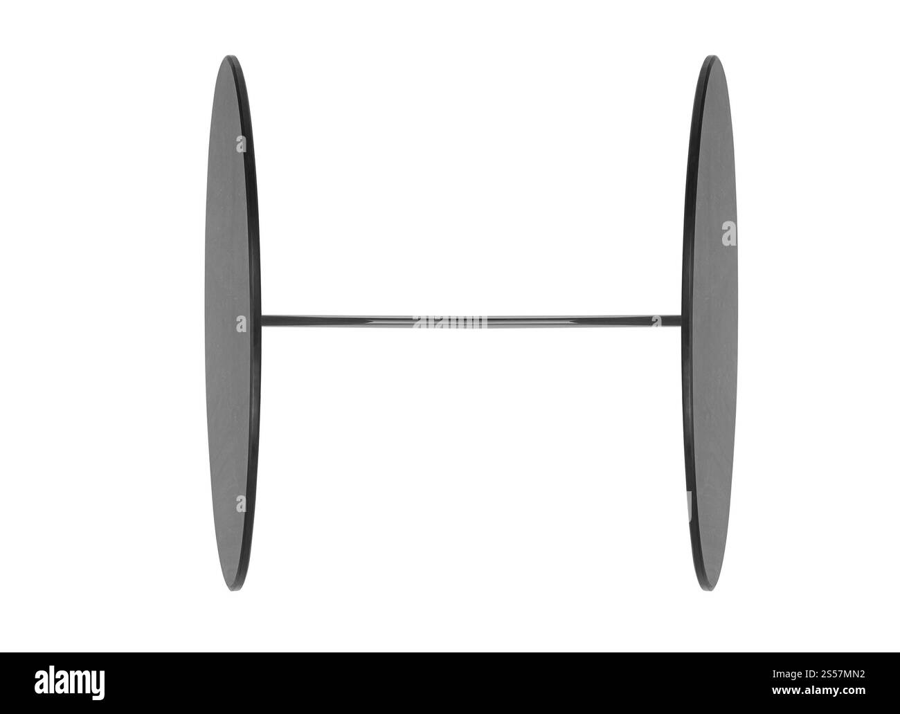 Bobine de câble d'alimentation haute tension isolée sur fond blanc. Bobine de câble d'alimentation haute tension Banque D'Images