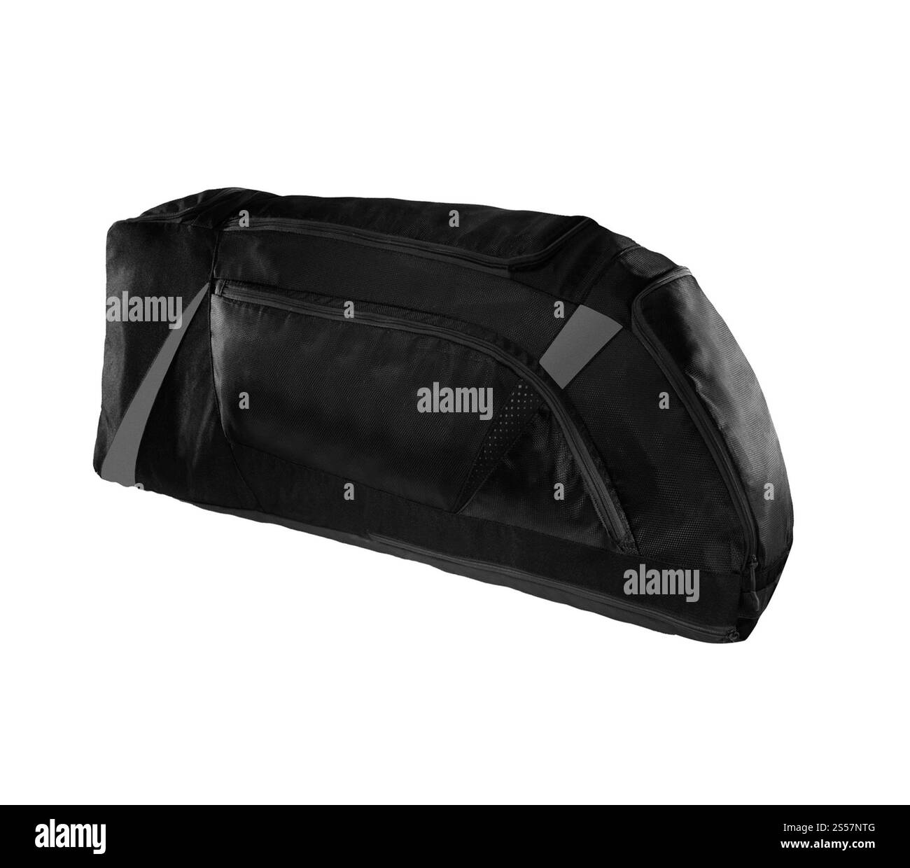grand sac de voyage noir isolé sur fond blanc. grand sac de voyage noir sur blanc Banque D'Images