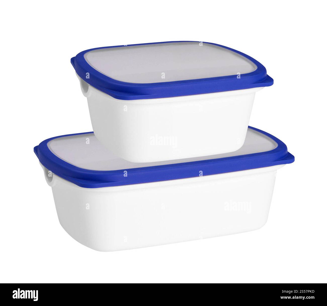 récipient en plastique isolé sur un fond blanc. récipient en plastique isolé Banque D'Images
