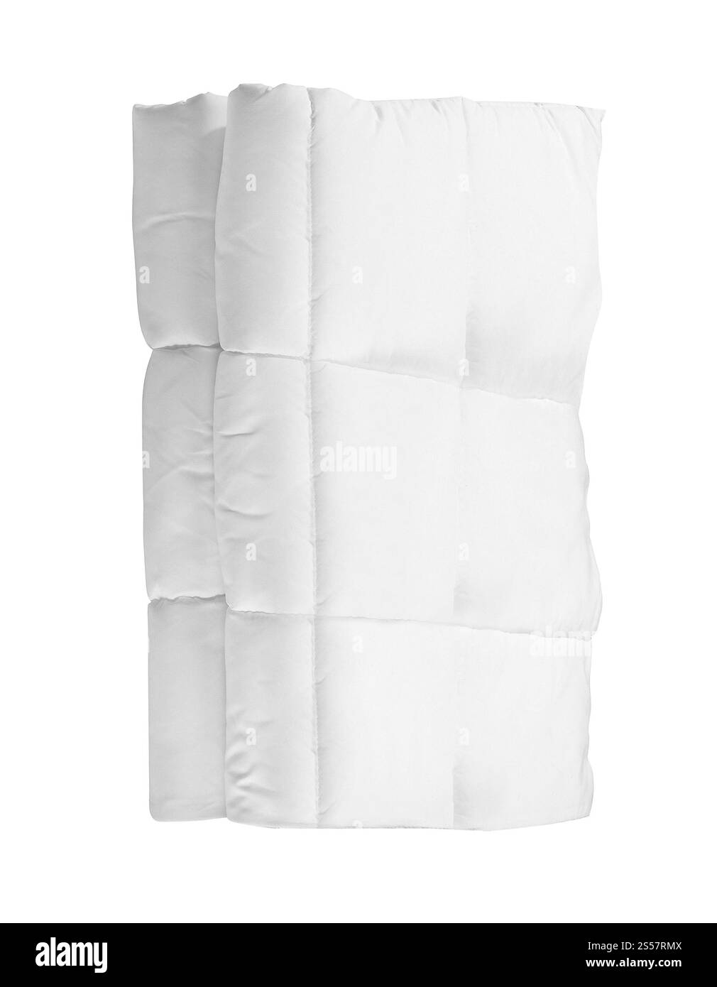 couverture blanche isolée sur fond blanc. couverture blanche isolée Banque D'Images