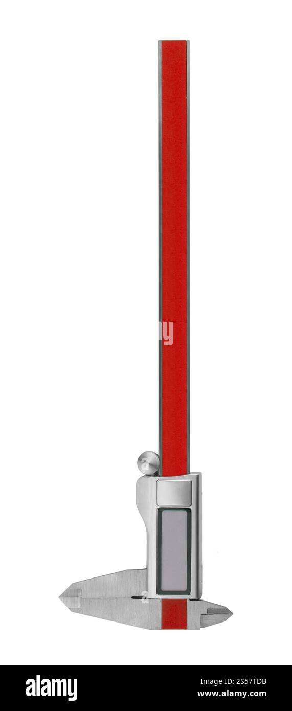 Pied à coulisse numérique isolé sur fond blanc. Pied à coulisse numérique isolé Banque D'Images