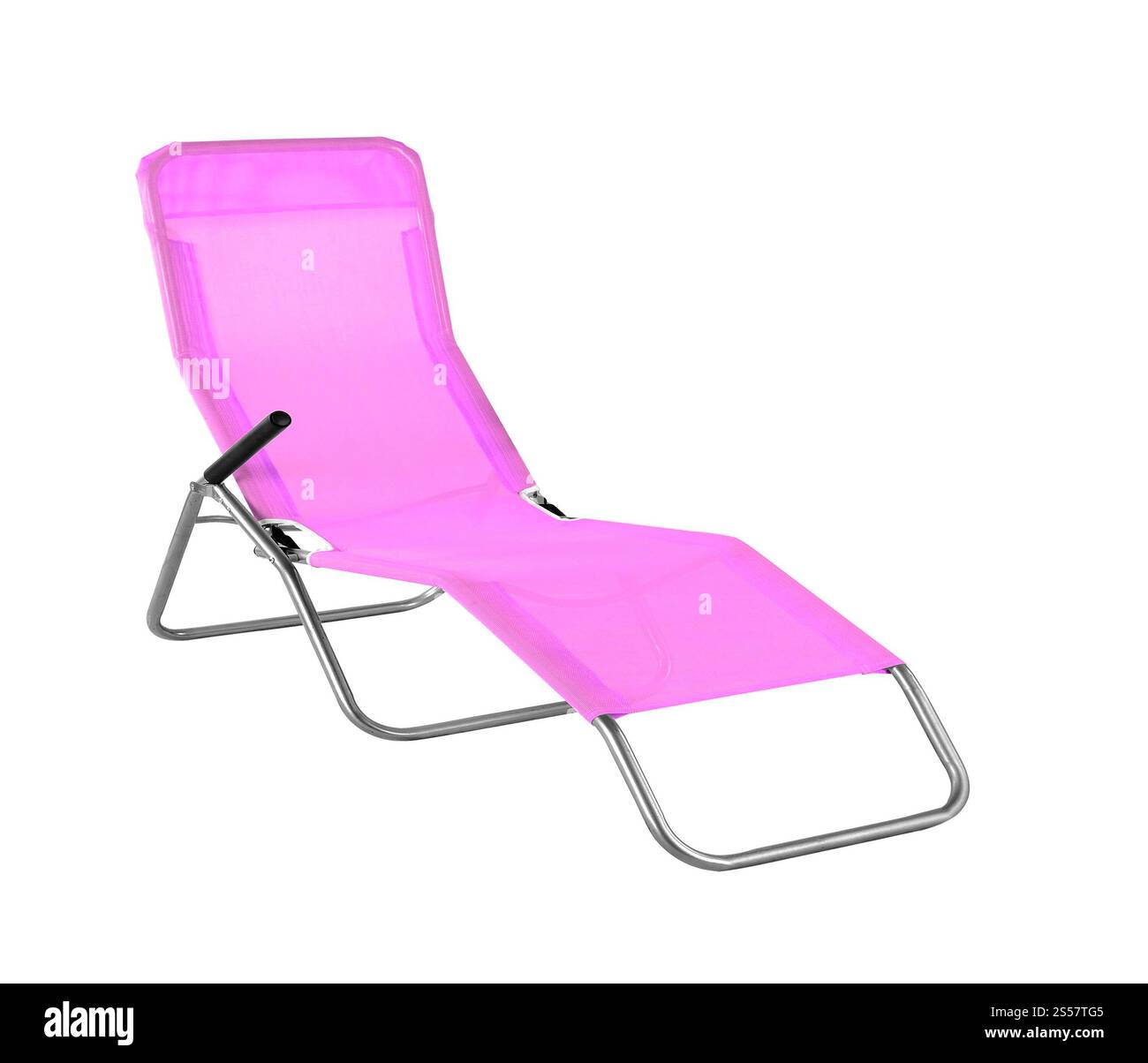 chaise longue isolée sur fond blanc. chaise longue isolée Banque D'Images