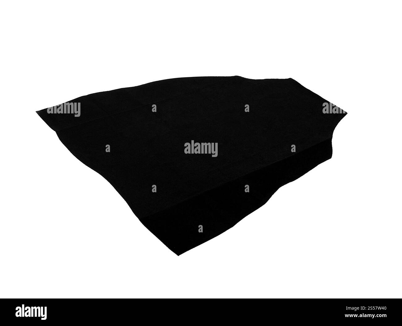 Tablier noir isolé sur fond blanc. Tablier noir isolé Banque D'Images
