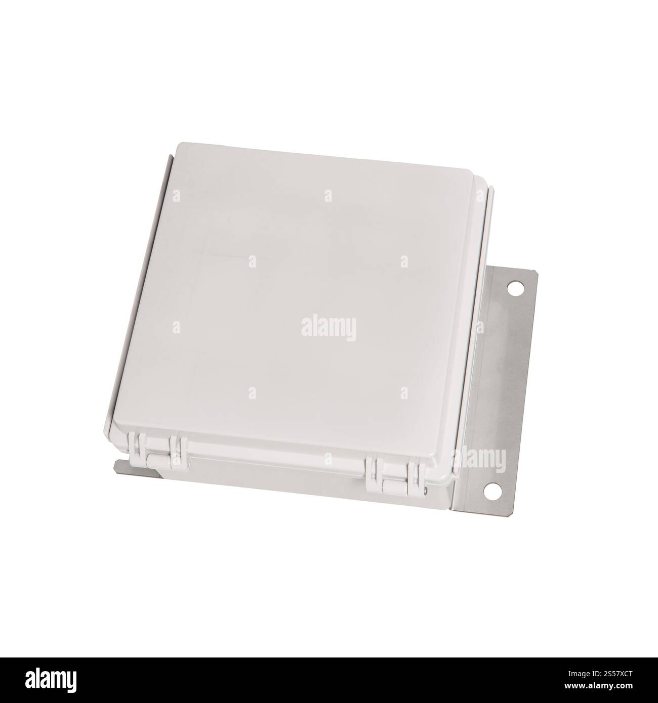 Petit coffre-fort pour la maison et le bureau isolé sur fond blanc Banque D'Images