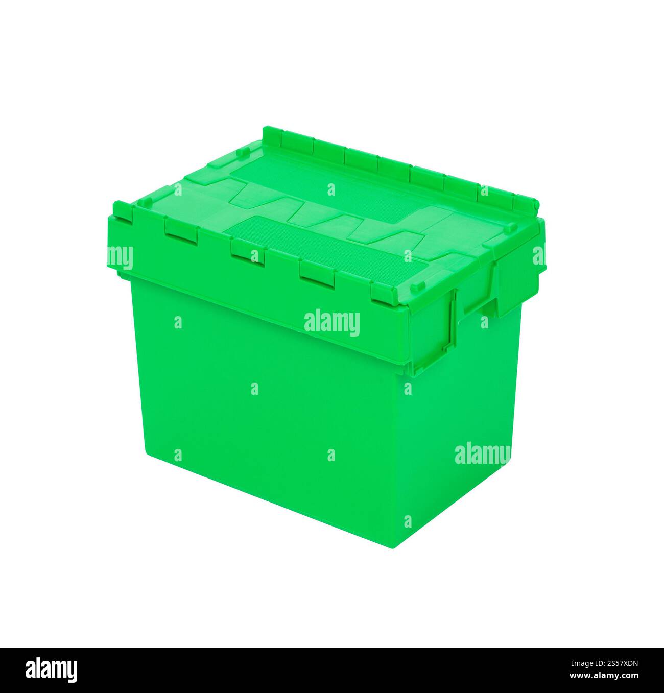 Boîte verte pour outils isolés sur le blanc Banque D'Images