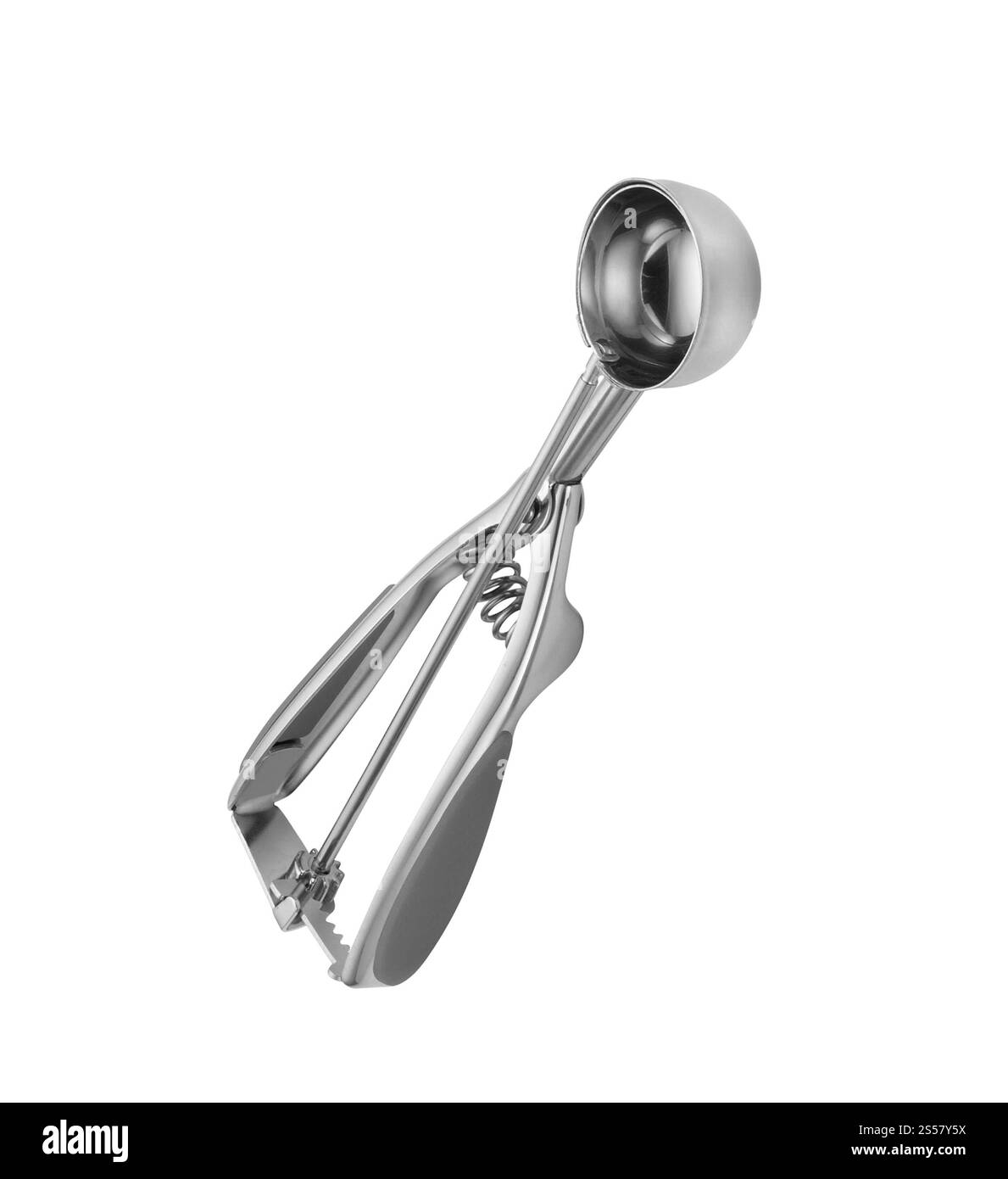 cuillère à la crème glacée isolé sur fond blanc Banque D'Images